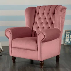 Pharao24 Wohnzimmersessel Marine> Ohrensessel