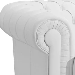 Wohnzimmer Sessel*Pharao24 Wohnzimmersessel weiß Leder Jooma