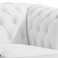 Wohnzimmer Sessel*Pharao24 Wohnzimmersessel weiß Leder Jooma