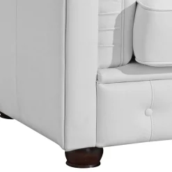 Wohnzimmer Sessel*Pharao24 Wohnzimmersessel weiß Leder Jooma