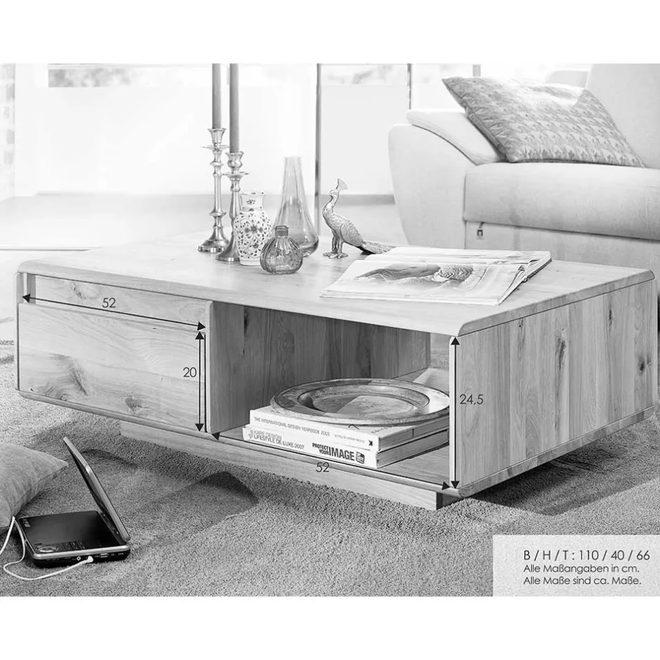 Pharao24 Wohnzimmertisch Eridia> Massivholzmöbel|Wohnzimmertisch