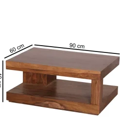 Wohnzimmertisch|Beistelltische*Pharao24 Wohnzimmertisch massiv Cellossa