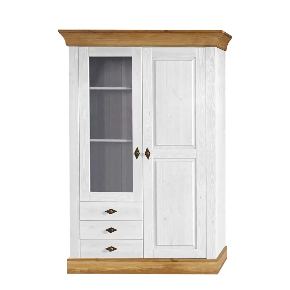 Massivholzmöbel|Wohnzimmerschrank*Pharao24 Wohnzimmervitrine Constanta