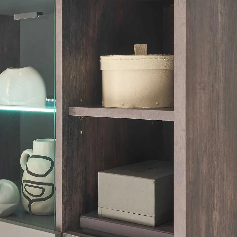 Pharao24 Wohnzimmervitrine Hanniba> Stauraumvitrinen|Büchervitrinen