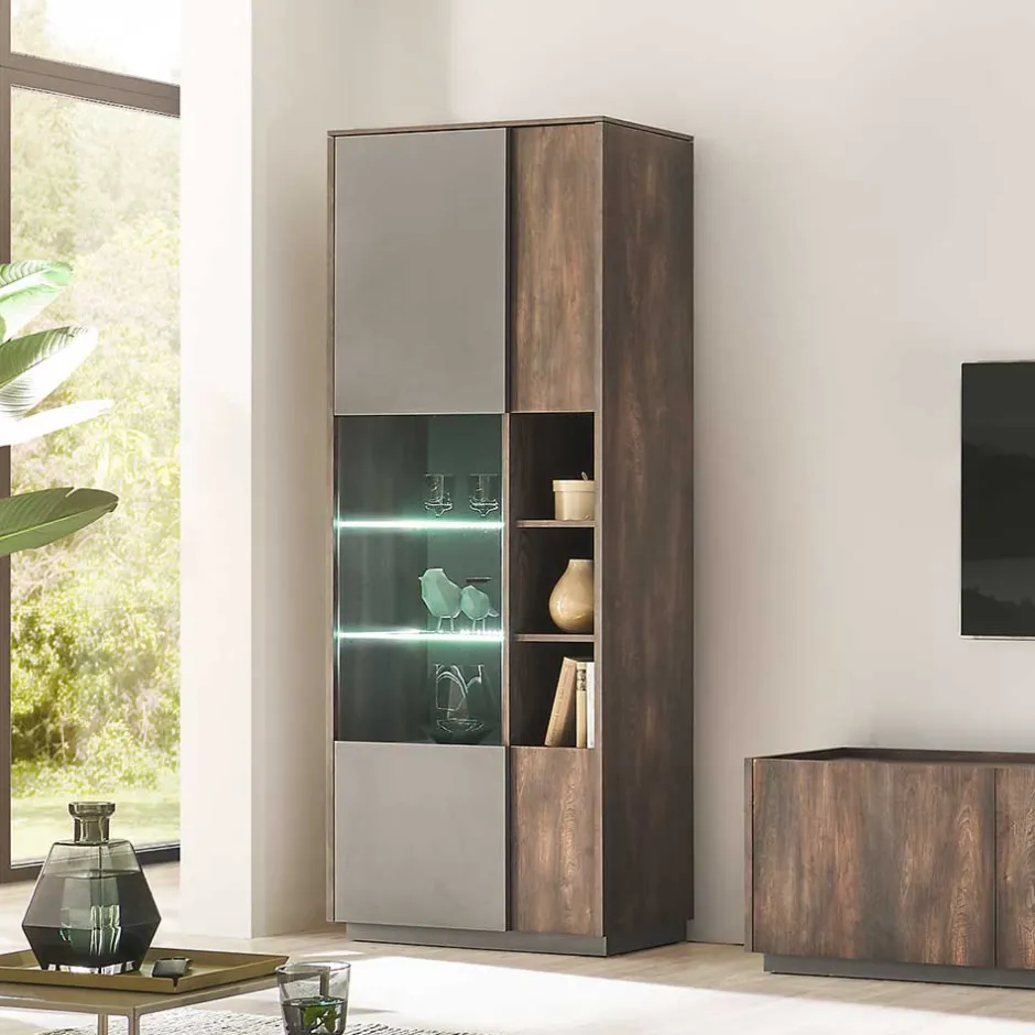 Pharao24 Wohnzimmervitrine Hanniba> Stauraumvitrinen|Büchervitrinen