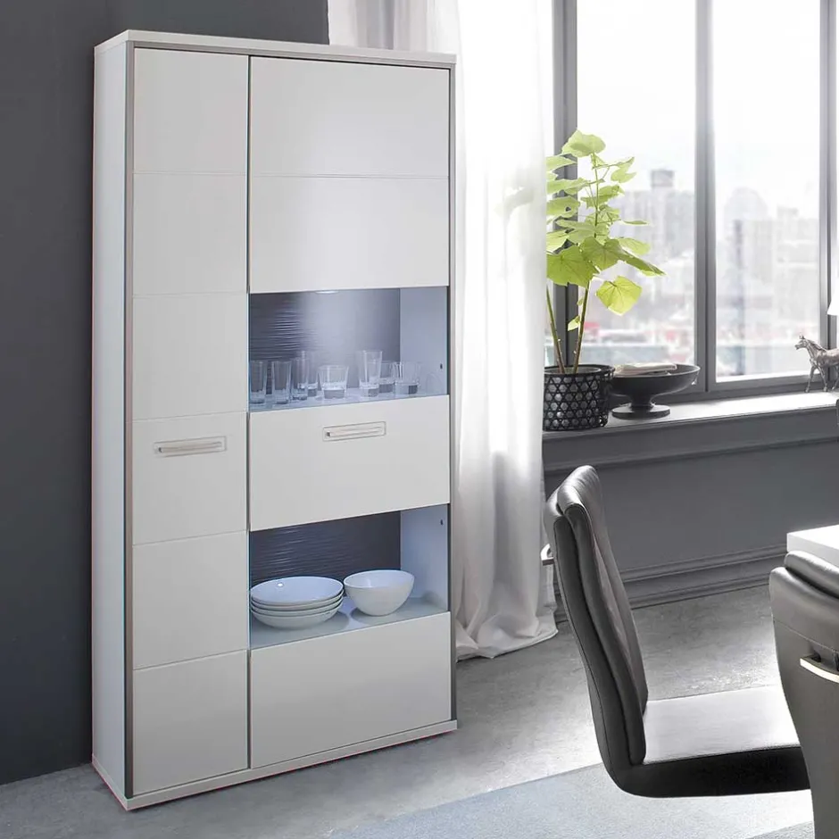 Wohnzimmerschrank|Vitrinenschrank*Pharao24 Wohnzimmervitrine Lefaria