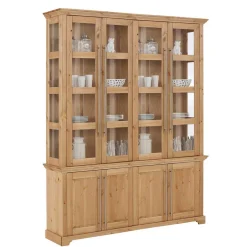 Pharao24 Wohnzimmervitrine Ravzan> Wohnzimmerschrank|Massivholz Schränke