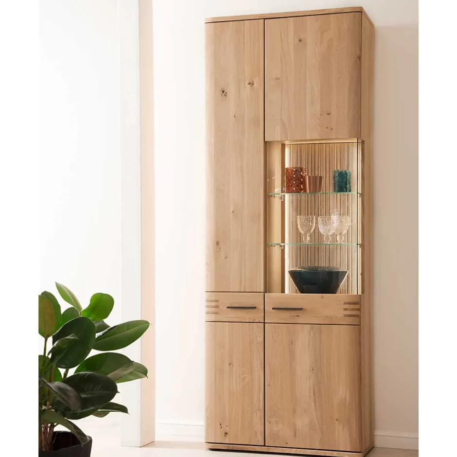 Wohnzimmerschrank|Massivholz Schränke*Pharao24 Wohnzimmervitrine Wupnia