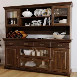 Pharao24 Wohnzimmervitrinenschrank Valhion> Massivholz Schränke|Wohnzimmervitrinen