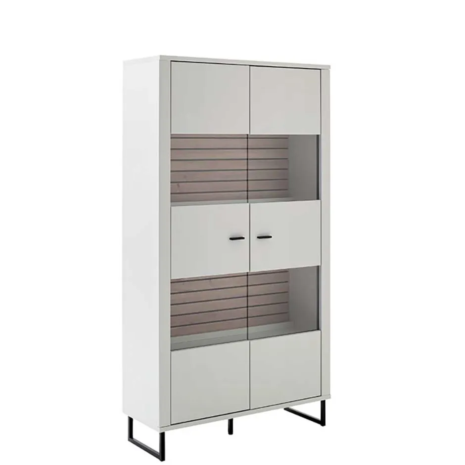 Vitrinenschrank|Wohnzimmervitrinen*Pharao24 Wohnzimmervitrinenschrank modern Polar