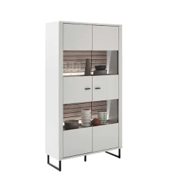 Vitrinenschrank|Wohnzimmervitrinen*Pharao24 Wohnzimmervitrinenschrank modern Polar