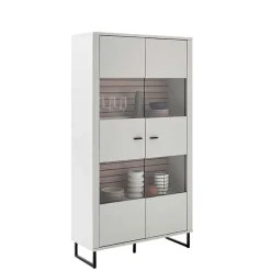 Vitrinenschrank|Wohnzimmervitrinen*Pharao24 Wohnzimmervitrinenschrank modern Polar