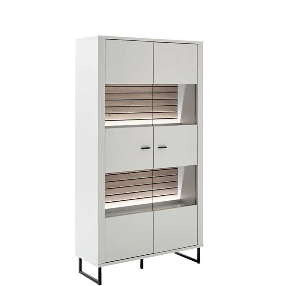 Vitrinenschrank|Wohnzimmervitrinen*Pharao24 Wohnzimmervitrinenschrank modern Polar