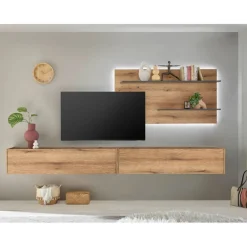 Wohnwand 300 Cm|Moderne Wohnwände*Pharao24 Wohnzimmerwand Castilla