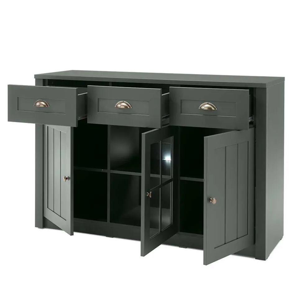 Wohnzimmerschrank|Wohnwand 250 Cm*Pharao24 Wohnzimmerwand Clujia