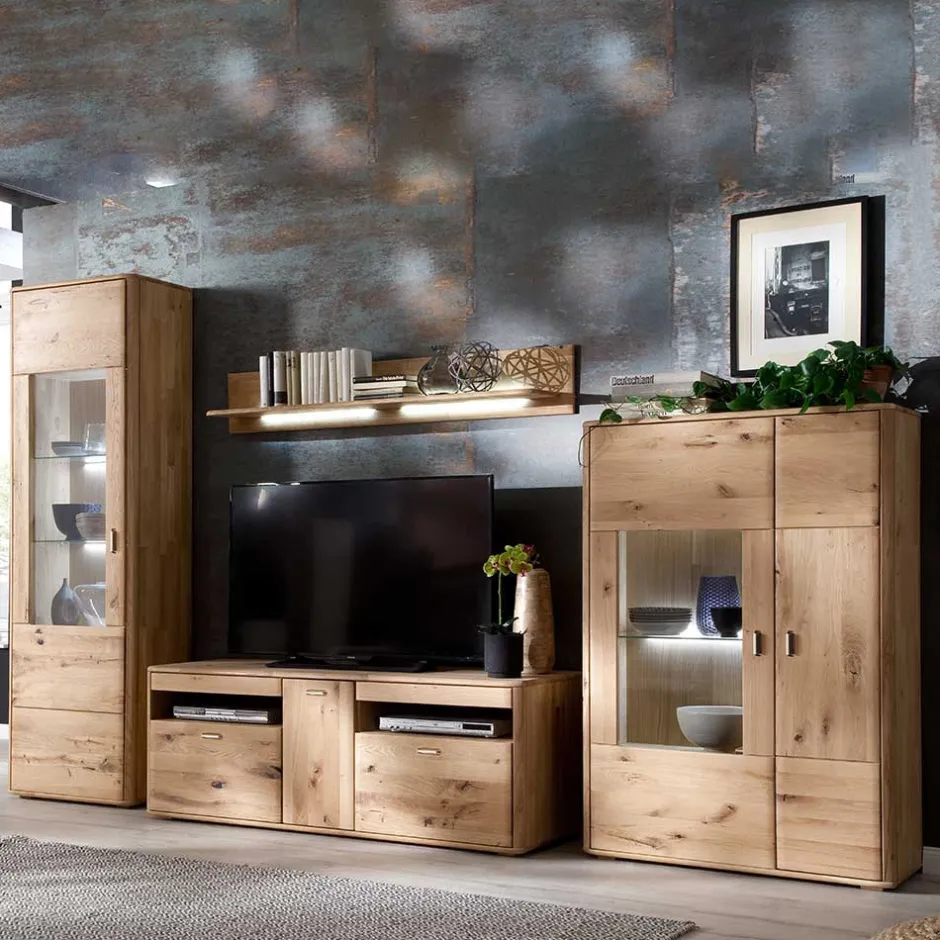 Wohnzimmerschrank|Wohnwand 350 Cm*Pharao24 Wohnzimmerwand Drascana