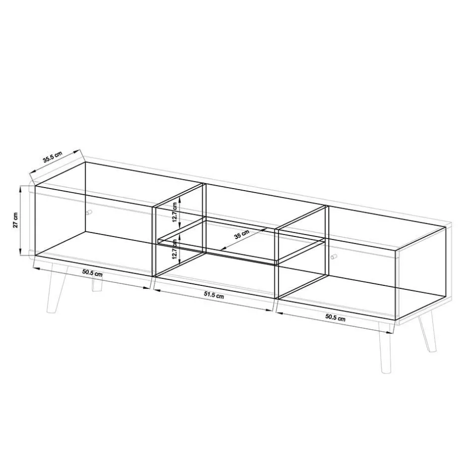 Wohnwand 300 Cm|Massivholz Wohnwände*Pharao24 Wohnzimmerwand Levanca