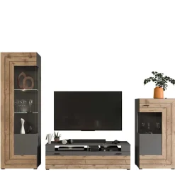 Moderne Wohnwände|Wohnwand 250 Cm*Pharao24 Wohnzimmerwand modern Contreros