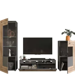 Moderne Wohnwände|Wohnwand 250 Cm*Pharao24 Wohnzimmerwand modern Contreros