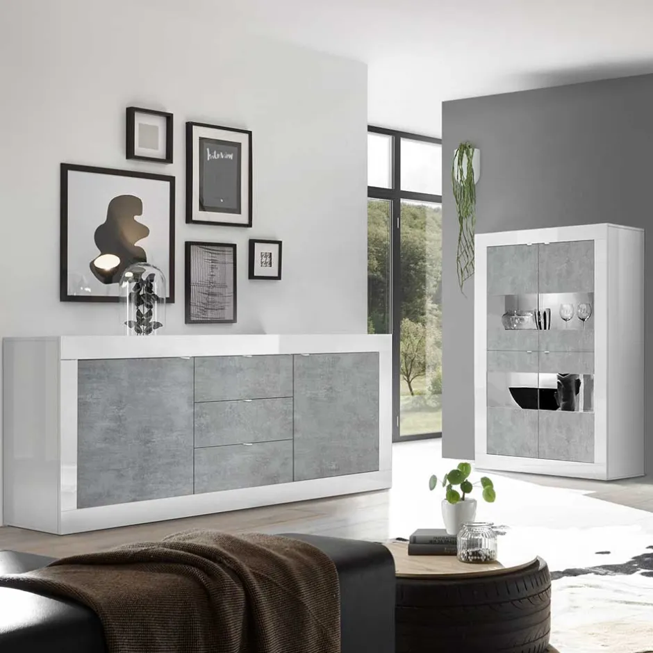 Wohnwand 300 Cm|Moderne Wohnwände*Pharao24 Wohnzimmerwand modern Endion