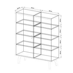 Wohnwand 300 Cm|Massivholz Wohnwände*Pharao24 Wohnzimmerwand Modern Levanca