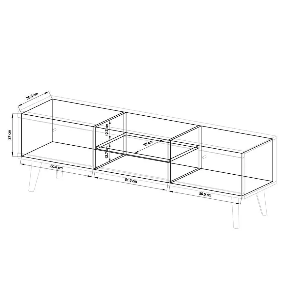 Wohnwand 300 Cm|Massivholz Wohnwände*Pharao24 Wohnzimmerwand Modern Levanca