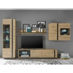 Moderne Wohnwände|Wohnwand 300 Cm*Pharao24 Wohnzimmerwand modern Matrezina