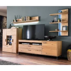 Moderne Wohnwände|Wohnwand 350 Cm*Pharao24 Wohnzimmerwand Vruamosa