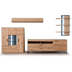 Moderne Wohnwände|Wohnwand 350 Cm*Pharao24 Wohnzimmerwand Vruamosa