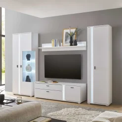 Wohnwand 300 Cm|Moderne Wohnwände*Pharao24 Wohnzimmerwand weiss Constantin