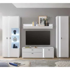 Wohnwand 300 Cm|Moderne Wohnwände*Pharao24 Wohnzimmerwand weiss Constantin