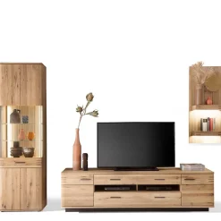 Pharao24 Wohnzimmerwand Wupnia> Wohnwand 250 Cm|Massivholz Wohnwände