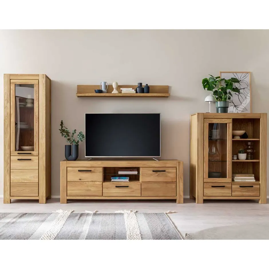 Pharao24 Wohnzimmerwohnwand Crystoga> Wohnwand 350 Cm|Moderne Wohnwände