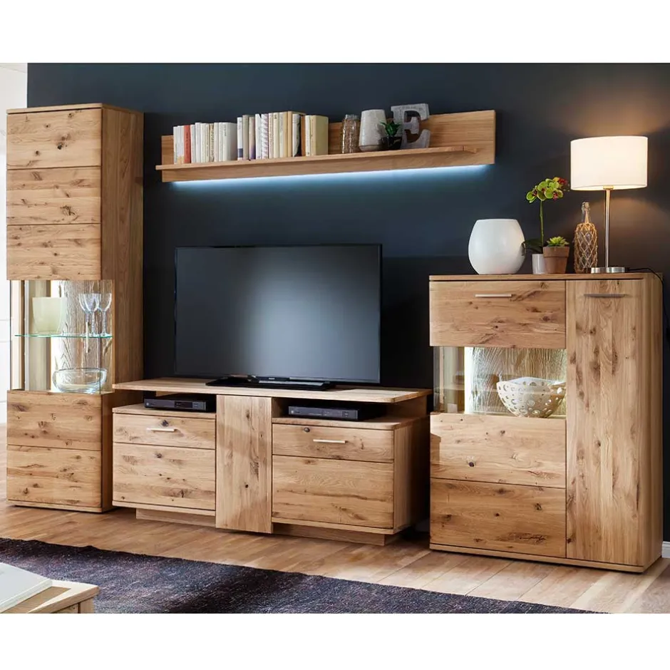 Wohnwand 300 Cm|Moderne Wohnwände*Pharao24 Wohnzimmerwohnwand Lamanda