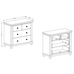 Schlafzimmerkommoden|Schubkastenkommoden*Pharao24 Wäschekommode Olegano