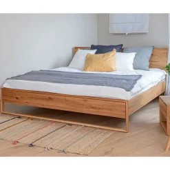 Pharao24 140x200 cm Bett Eiche geölt Kojas> Doppelbetten|Massivholzbetten