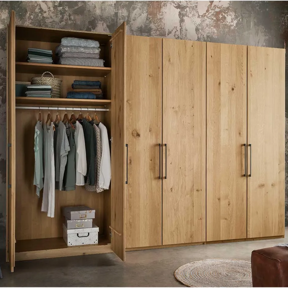 Pharao24 XL Kleiderschrank Kosra> Massivholzmöbel|Drehtürenschränke