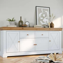 Pharao24 XL Sideboard massiv Bechir> Massivholzmöbel|Küchenkommode