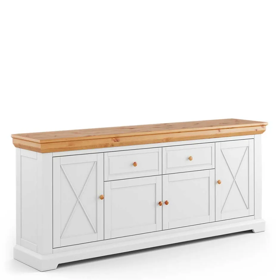 Pharao24 XL Sideboard massiv Bechir> Massivholzmöbel|Küchenkommode
