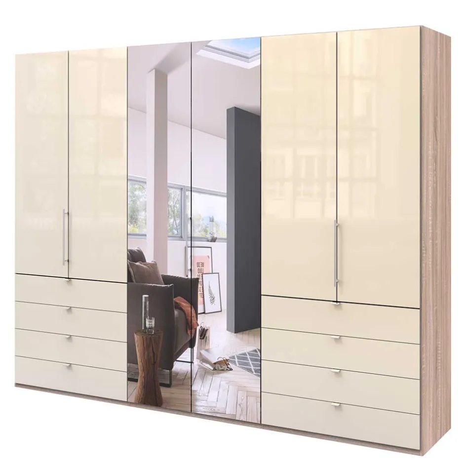 Kleiderschränke|Schlafzimmerschränke*Pharao24 XXL Kombi Falttürenschrank Codumenta