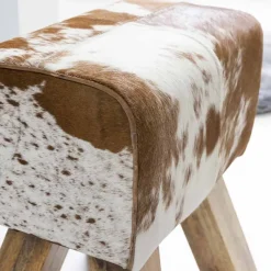 Sitzhocker|Hocker*Pharao24 Ziegenfell Hocker Metallo