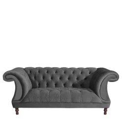 Pharao24 Zweiersofa Anthrazit Romina> Wohnzimmercouch|2 Sitzer Sofa