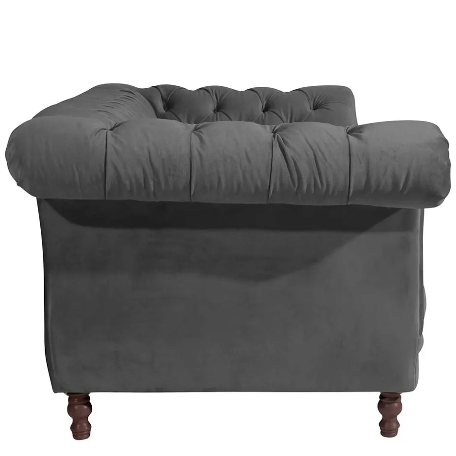 Pharao24 Zweiersofa Anthrazit Romina> Wohnzimmercouch|2 Sitzer Sofa