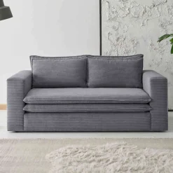Pharao24 Zweisitzer Sofa Anthrazit Eltusa> Wohnzimmercouch|2 Sitzer Sofa